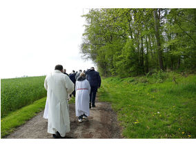 Bittprozession an der Weingartenkapelle (Foto: Karl-Franz Thiede)